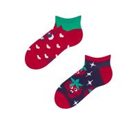 Dedoles Chaussettes Unisexe Homme Femme & Enfants beaucoup designs amusants gauche droite différent, couleur: Rouge, motif: Fraises joyeuses (Socquettes), taille: 27-30