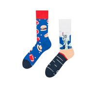 Dedoles Chaussettes Unisexe Homme Femme & Enfants beaucoup designs amusants gauche droite différent, couleur: Bleu, motif: ÉTATS-UNIS, taille: 43-46