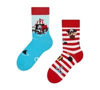 Dedoles Chaussettes Unisexe Homme Femme & Enfants beaucoup designs amusants gauche droite différent, couleur: Rouge, motif: Pirate, taille: 23-26