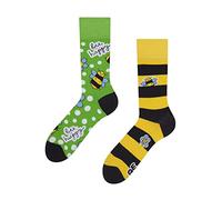Dedoles Chaussettes Unisexe Homme Femme & Enfants beaucoup designs amusants gauche droite différent, couleur: Vert, motif: Abeilles, taille: 23-26