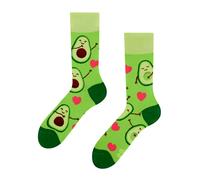 Dedoles Chaussettes Unisexe Homme Femme & Enfants beaucoup designs amusants gauche droite différent, couleur: Vert, motif: Amour des avocats, taille: 39-42