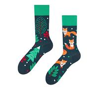 Dedoles Chaussettes Unisexe Homme Femme & Enfants beaucoup designs amusants gauche droite différent, couleur: Vert, motif: Renard roux, taille: 39-42