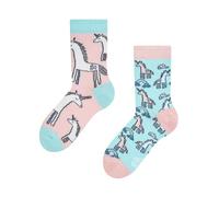 Dedoles Chaussettes Unisexe Homme Femme & Enfants beaucoup designs amusants gauche droite différent, couleur: Multicolore, motif: Licorne arc-en-ciel, taille: 31-34