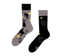 Dedoles Chaussettes Unisexe Homme Femme & Enfants beaucoup designs amusants gauche droite différent, couleur: Gris, motif: Yeux de chat, taille: 39-42