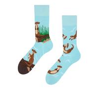 Dedoles Chaussettes Unisexe Homme Femme & Enfants beaucoup designs amusants gauche droite différent, couleur: Bleu, motif: Loutres, taille: 35-38
