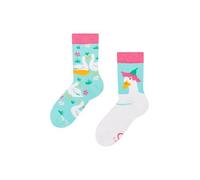 Dedoles Chaussettes Unisexe Homme Femme & Enfants beaucoup designs amusants gauche droite différent, couleur: Bleu, motif: Oies et fleurs, taille: 27-30