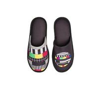Dedoles Chaussons Homme Femme & Enfants Mousse Mémoire Pantoufles beaucoup designs amusants Licorne Musique Teckel Amour Panda Cadeau, Couleur: Mire de télévision, 36-37 EU