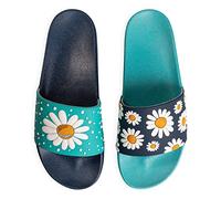Dedoles Chaussure Homme Femme & Enfants Sandales Antidérapant designs amusants Livre Pizza Café Renard Lama Cadeau, Couleur: Fleur de marguerite, 37 EU