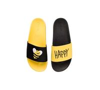 Dedoles Chaussure Homme Femme & Enfants Sandales Antidérapant designs amusants Livre Pizza Café Renard Lama Cadeau, Couleur: Abeille heureuse, Taille: 32 EU