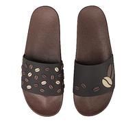 Dedoles Chaussure Homme Femme & Enfants Sandales Antidérapant designs amusants Livre Pizza Café Renard Lama Cadeau, Couleur: Café noir, 45 EU