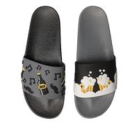 Dedoles Chaussure Homme Femme & Enfants Sandales Antidérapant designs amusants Livre Pizza Café Renard Lama Cadeau, Couleur: Fête de bière, 46 EU