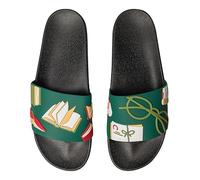 Dedoles Chaussure Homme Femme & Enfants Sandales Antidérapant designs amusants Livre Pizza Café Renard Lama Cadeau, Couleur: Bibliophile, 39 EU