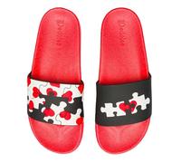 Dedoles Chaussure & Pantoufles Homme Femme & Enfants Sandales Antidérapant designs amusants Livre Pizza Café Renard Lama Cadeau, Couleur: Puzzle de cœur, Taille: 39 EU