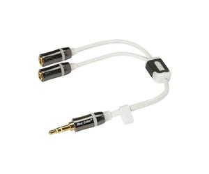 Dédoubleur Casque Stéréo Jack 3,5mm² Real Câble iPlug J35M2F (0,20 m)