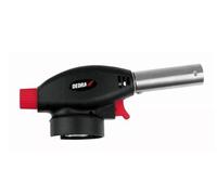 DEDRA Brûleur à gaz avec allumage PIEZO 31A032, haute puissance de 1,3 kW, pour bouteilles/cartouches de gaz avec système de raccordement rapide 7/16" (EN417), avec allumage piézoélectrique, design