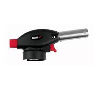 DEDRA Brûleur à gaz avec allumage PIEZO 31A032, haute puissance de 1,3 kW, pour bouteilles de gaz avec système de connexion rapide 7/16" (EN417), avec allumage piézo, design léger et maniable