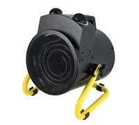 DEDRA Canon à Chaleur Électrique 2 kW (2000W) - Chauffage d'Appoint Portable 230V - Souffleur à Air Chaud pour Garage, Cave, Atelier - Thermostat, 3 Modes (Rond Noir DED9930B)