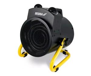 DEDRA Canon à Chaleur Électrique Professionnel 5 kW (400V Triphasé) - Chauffage Industriel pour Atelier, Garage, Séchage de Chantier - Thermostat Réglable, Sans Oxygène/Odeur