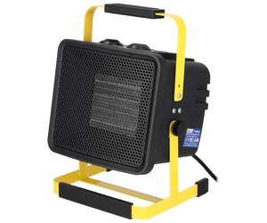 DEDRA Chauffage électrique PTC 2,0 kW carré avec support DED9930C3 élément chauffant en céramique, pour pièces bien isolées, thermostat, protection contre la surchauffe, trois modes de fonctionnement