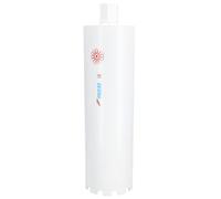 DEDRA Couronne de forage diamantée pour carotteuse HW4127, Ø 127 mm, longueur 400 mm, fonctionnement refroidi à l'eau, dents diamantées soudées au laser, adaptée aux matériaux durs