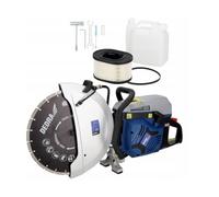 DEDRA DED8837 Machine à découper le béton à essence et l'acier 400 mm 4,8 kW Moteur 2 temps Valve de décharge double filtre à air Refroidissement à eau Refroidissement à air et protection contre la