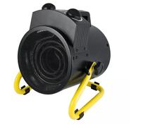 DEDRA Canon à Chaleur Électrique 2 kW (2000W) - Chauffage d'Appoint Portable 230V - Souffleur à Air Chaud pour Garage, Cave, Atelier - Thermostat, 3 Modes (Rond Noir DED9930B)