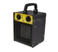 DEDRA DED9930C1 Chauffage céramique PTC 2000 W, radiateur soufflant électrique carré noir, chauffage d’appoint portable avec thermostat réglable pour maison, bureau, garage ou atelier