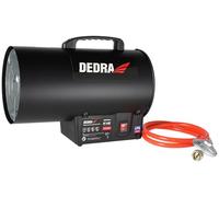 DEDRA DED9943ADE Pistolet à gaz 27 kW 300 m³/h, Allumage piézoélectrique, plage de température de fonctionnement : 20 à 50 °C, ventilateur intégré, système de sécurité mobile et ergonomique