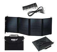 DEDRA DEZT0040 Panneau solaire puissant de balcon 40 W avec lumière LED, poids 1,9 kg, protection IP65, panneaux solaires monocristallins, chargeur solaire USB, pour camping, jardins, balcons et