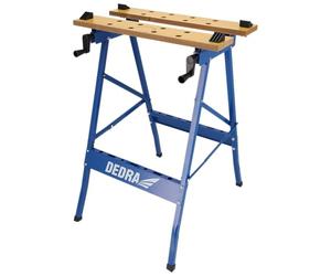 Dedra Établi de Travail Charge maximale 100 kg Grande Surface de Travail Échelle imprimée et indications d'angles Pliable Polyvalent Réglable Établi avec mâchoires de Serrage Table de Travail