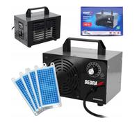 DEDRA DED6631 Générateur d'ozone 60 000 mg/h, 120 W, minuteur : 1-60 min, élimine les odeurs et désinfecte, débit d'air 200 m²/heure avec 4 plaques génératrices d'ozone incluses