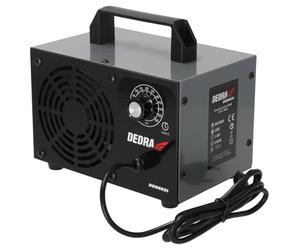 DEDRA Générateur d'ozone 60 000 mg/h, 120 W, minuteur : 1-60 min, élimine les odeurs et désinfecte, débit d'air 200 m²/heure avec 4 plaques génératrices d'ozone incluses, Noir