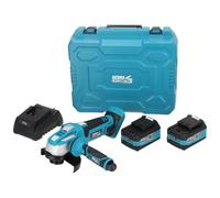 DEDRA Kit d'outils dans un coffret SAS + ALL DED7030A06, meuleuse d'angle puissante Ø 125 mm, 9500 tr/min, deux batteries 4 Ah, chargeur, longue durée de vie et haute performance