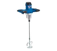 DEDRA Malaxeur électrique 1200 W, 2 vitesses, hélice 120 mm, filetage M14, 0-500/0-700 tr/min, pour mortier, plâtre, colles, peintures et vernis.