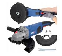 DEDRA Meuleuse d'Angle Professionnelle 230 mm (DED7937) - Disque XXL, Puissance 2100W - Ponceuse Découpeuse pour Métal, Béton, Maçonnerie - Carter Robuste, Poignée Anti-Vibration
