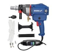 DEDRA Perceuse à carotteuse Diamètre max. 130 mm Épaisseur 1700 W Poids 4,8 kg 0-1990 tr/min Protection IP20 Poignée souple Vitesse réglable en continu Interrupteur PRCD Fixation couronne 1 ¼ pouce