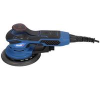 DEDRA Ponceuse excentrique avec patins interchangeables d'un diamètre de 125 à 150 mm, puissance élevée de 350 W, 4 000 à 10 000 tr/min, long câble de 4 m, poids de seulement 1,4 kg