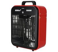 DEDRA Radiateur soufflant électrique 5 kW 400 V Slim DED9922B pour pièces bien isolées, thermostat, protection contre la surchauffe, trois modes de fonctionnement, contrôle de la température, boîtier