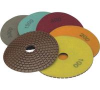 DEDRA Roue de polissage diamantée flexible gr.400, diamètre 125mm - H12G0400
