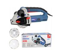 DEDRA Scie à rainurer 1500 W, disque de coupe Ø 125 mm, câble de 3 m, 8500 tr/min, haute performance, profondeur de rainure de 8 mm à 30 mm, boîtier en plastique renforcé