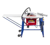 DEDRA Scie sur table triphasée 3400 W, 400 V, lame 315 x 30 mm, hauteur de coupe 82 mm, table 800 x 550 mm + extensions, inclinaison 0-45°, scie circulaire stationnaire pour bois