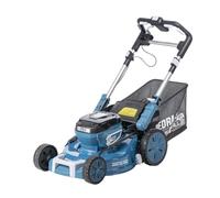 Dedra Tondeuse à Gazon sans Fil avec 2 Batteries 18 V + Chargeur, Haute Puissance 2800-3200 TR/Min, Lame en V Cut, Panier collecteur d'herbe 62 l, Largeur de Coupe : 460 mm, Hauteur de Coupe : 30-75