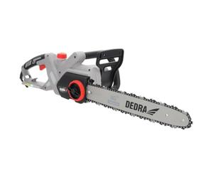 DEDRA Tronçonneuse électrique filaire 2400 W, guide-chaîne 40 cm, scie à chaîne pour bois de chauffage, coupe de bûches, branches et petits arbres, outil de jardinage pour élagage et abattage
