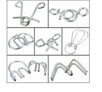 Deduction Intellectuelle Iq Teaser Ring Brain Teaser Metal Wire Jigsaw Puzzle Toy Set Of Seven