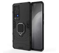Dedux Coque Compatible avec Vivo X60 Pro 5G, [Travailler avec Le Support de Voiture Magnétique] avec Support D'anneau Coque. Noir