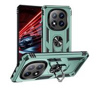 Dedux Coque Compatible avec Xiaomi Redmi Note 14 Pro 5G / Note 14 Pro+ [Tough Armor Series] Robuste Anti-Scratch PC arrière Panneau + Pare-Chocs TPU étanche aux Chocs + parenthèse Pliable. Vert foncé