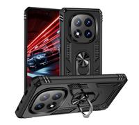 Dedux Coque Compatible avec Xiaomi Redmi Note 14 Pro 5G / Note 14 Pro+ [Tough Armor Series] Robuste Anti-Scratch PC arrière Panneau + Pare-Chocs TPU étanche aux Chocs + parenthèse Pliable. Noir