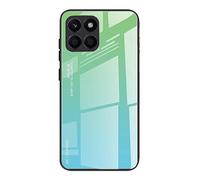 Dedux Coque pour Honor 200 Smart, Etui Dégradé de Couleur Verre Trempé Back Coque + Souple Silicone TPU Case Cover Protection Antichoc Housse (Vert)