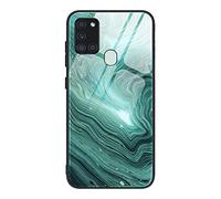 Dedux Coque pour Huawei P Smart 2020, Etui Dégradé de Couleur Verre Trempé Back Coque + Souple Silicone TPU Case Cover Protection Antichoc Housse (Géographie 2)