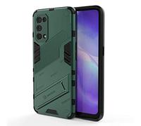 Dedux Coque pour Oppo Find X3 Lite, Armure Militaire Pc Dur Silicone TPU avec Béquille. Vert